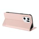 For OPPO Find X5 Pro Embossed Multi-functional Wallet Retro Leather Phone Case(Pink) - 3