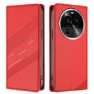 For OPPO Find X6 Pro Embossed Multi-functional Wallet Retro Leather Phone Case(Red) - 2