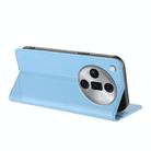 For OPPO Find X7 Ultra Embossed Multi-functional Wallet Retro Leather Phone Case(Light Blue) - 3