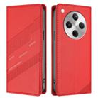 For OPPO Find X8 Embossed Multi-functional Wallet Retro Leather Phone Case(Red) - 2