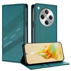 For OPPO Find X8 Embossed Multi-functional Wallet Retro Leather Phone Case(Dark Green) - 1