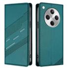 For OPPO Find X8 Embossed Multi-functional Wallet Retro Leather Phone Case(Dark Green) - 2