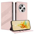 For OPPO Find X8 Embossed Multi-functional Wallet Retro Leather Phone Case(Pink) - 1