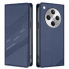 For OPPO Find X8 Embossed Multi-functional Wallet Retro Leather Phone Case(Dark Blue) - 2