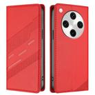 For OPPO Find X8 Pro Embossed Multi-functional Wallet Retro Leather Phone Case(Red) - 2