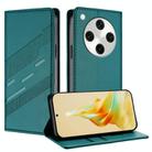 For OPPO Find X8 Pro Embossed Multi-functional Wallet Retro Leather Phone Case(Dark Green) - 1