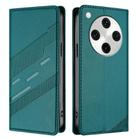 For OPPO Find X8 Pro Embossed Multi-functional Wallet Retro Leather Phone Case(Dark Green) - 2