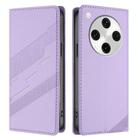 For OPPO Find X8 Pro Embossed Multi-functional Wallet Retro Leather Phone Case(Light Purple) - 2