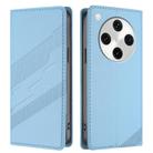 For OPPO Find X8 Pro Embossed Multi-functional Wallet Retro Leather Phone Case(Light Blue) - 2