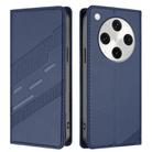 For OPPO Find X8 Pro Embossed Multi-functional Wallet Retro Leather Phone Case(Dark Blue) - 2