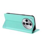 For OPPO Find X7 Embossed Multi-functional Wallet Retro Leather Phone Case(Mint Green) - 3