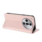For OPPO Find X7 Embossed Multi-functional Wallet Retro Leather Phone Case(Pink) - 3