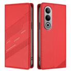 For OPPO K12 Embossed Multi-functional Wallet Retro Leather Phone Case(Red) - 2