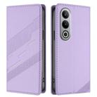 For OPPO K12 Embossed Multi-functional Wallet Retro Leather Phone Case(Light Purple) - 2