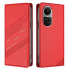 For OPPO Reno10 5G Embossed Multi-functional Wallet Retro Leather Phone Case(Red) - 2
