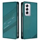 For OPPO Reno12 5G Embossed Multi-functional Wallet Retro Leather Phone Case(Dark Green) - 2