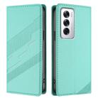 For OPPO Reno12 5G Embossed Multi-functional Wallet Retro Leather Phone Case(Mint Green) - 2