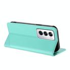 For OPPO Reno12 5G Embossed Multi-functional Wallet Retro Leather Phone Case(Mint Green) - 3