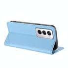 For OPPO Reno12 5G Embossed Multi-functional Wallet Retro Leather Phone Case(Light Blue) - 3