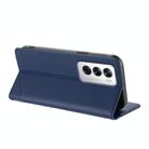 For OPPO Reno12 5G Embossed Multi-functional Wallet Retro Leather Phone Case(Dark Blue) - 3