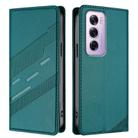 For OPPO Reno12 Pro 5G Embossed Multi-functional Wallet Retro Leather Phone Case(Dark Green) - 2
