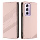 For OPPO Reno12 Pro 5G Embossed Multi-functional Wallet Retro Leather Phone Case(Pink) - 2