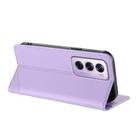 For OPPO Reno12 Pro 5G Embossed Multi-functional Wallet Retro Leather Phone Case(Light Purple) - 3