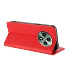 For OPPO Reno12 F Embossed Multi-functional Wallet Retro Leather Phone Case(Red) - 3