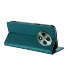 For OPPO Reno12 F Embossed Multi-functional Wallet Retro Leather Phone Case(Dark Green) - 3