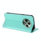 For OPPO Reno12 F Embossed Multi-functional Wallet Retro Leather Phone Case(Mint Green) - 3