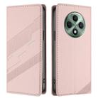 For OPPO Reno12 F Embossed Multi-functional Wallet Retro Leather Phone Case(Pink) - 2