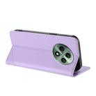 For OPPO Reno12 F Embossed Multi-functional Wallet Retro Leather Phone Case(Light Purple) - 3