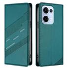 For OPPO Reno13 5G Embossed Multi-functional Wallet Retro Leather Phone Case(Dark Green) - 2