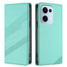 For OPPO Reno13 5G Embossed Multi-functional Wallet Retro Leather Phone Case(Mint Green) - 2