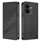 For OPPO Reno13 F Embossed Multi-functional Wallet Retro Leather Phone Case(Black) - 2