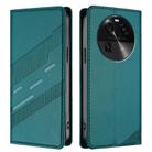 For OPPO Find X6 Embossed Multi-functional Wallet Retro Leather Phone Case(Dark Green) - 2