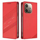 For OPPO A5 Pro Global Embossed Multi-functional Wallet Retro Leather Phone Case(Red) - 2