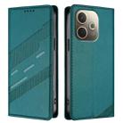 For OPPO A5 Pro Global Embossed Multi-functional Wallet Retro Leather Phone Case(Dark Green) - 2