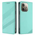 For OPPO A5 Pro Global Embossed Multi-functional Wallet Retro Leather Phone Case(Mint Green) - 2