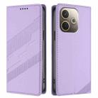 For OPPO A5 Pro Global Embossed Multi-functional Wallet Retro Leather Phone Case(Light Purple) - 2