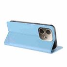 For OPPO A5 Pro Global Embossed Multi-functional Wallet Retro Leather Phone Case(Light Blue) - 3