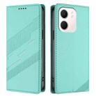 For OPPO A5x 5G Embossed Multi-functional Wallet Retro Leather Phone Case(Mint Green) - 2