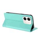 For OPPO A5x 5G Embossed Multi-functional Wallet Retro Leather Phone Case(Mint Green) - 3