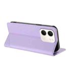 For OPPO A5x 5G Embossed Multi-functional Wallet Retro Leather Phone Case(Light Purple) - 3