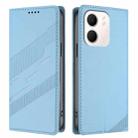 For OPPO A5x 5G Embossed Multi-functional Wallet Retro Leather Phone Case(Light Blue) - 2