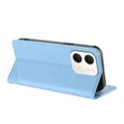For OPPO A5x 5G Embossed Multi-functional Wallet Retro Leather Phone Case(Light Blue) - 3