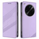 For OPPO Find X8 Ultra Embossed Multi-functional Wallet Retro Leather Phone Case(Light Purple) - 2