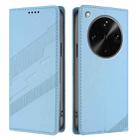 For OPPO Find X8 Ultra Embossed Multi-functional Wallet Retro Leather Phone Case(Light Blue) - 2