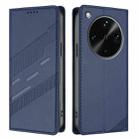 For OPPO Find X8 Ultra Embossed Multi-functional Wallet Retro Leather Phone Case(Dark Blue) - 2