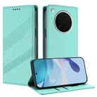 For OPPO Find X8s Embossed Multi-functional Wallet Retro Leather Phone Case(Mint Green) - 1